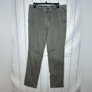 Faherty Men's 34x32 Coastline Stretch Chino Pants Solid Gray Everyday Modern 337